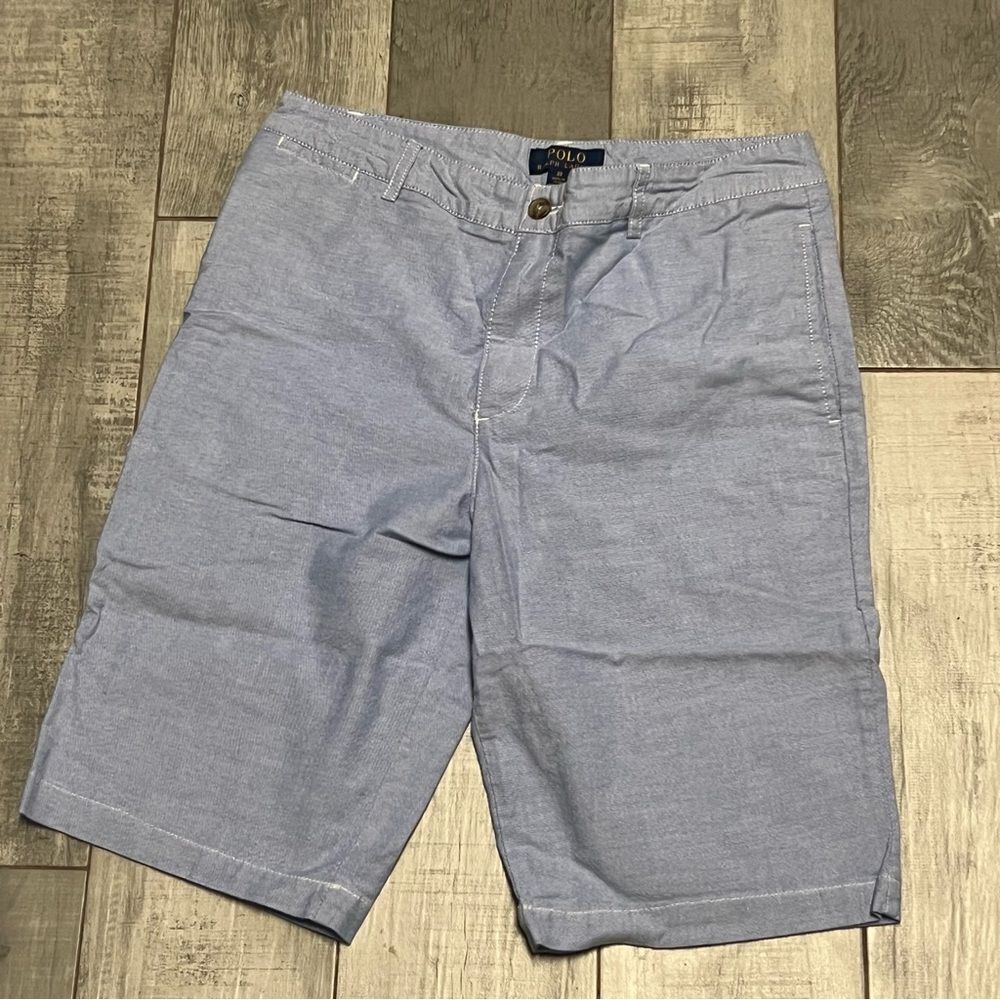 Polo Ralph Lauren Light Blue Pastel Blue Oxford Preppy Golf Short 20 XL